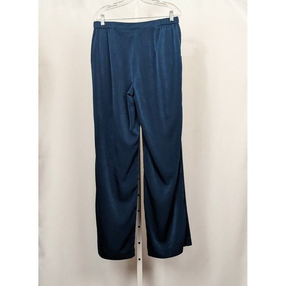 Linea Louis Dell'Olio Pants Midnight Blue Woven Fly Front Side Pockets Size 12 - Picture 3 of 6